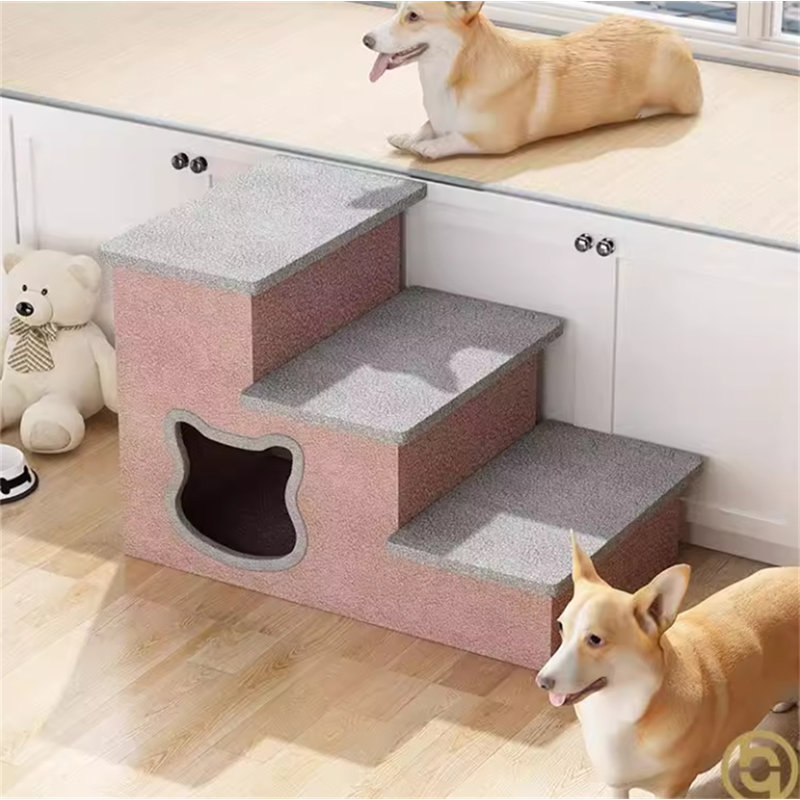 Escalier pour chien avec fenêtre