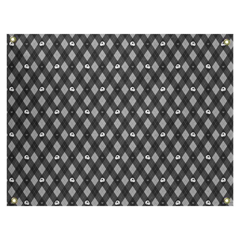 Tapisserie argyle crâne par katelyn elizabeth Kitterman, H 91 po x l 107,5 po, Intérieur
