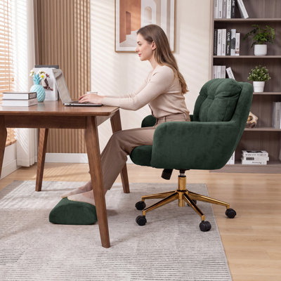 Fauteuil de bureau rembourré avec repose-pieds