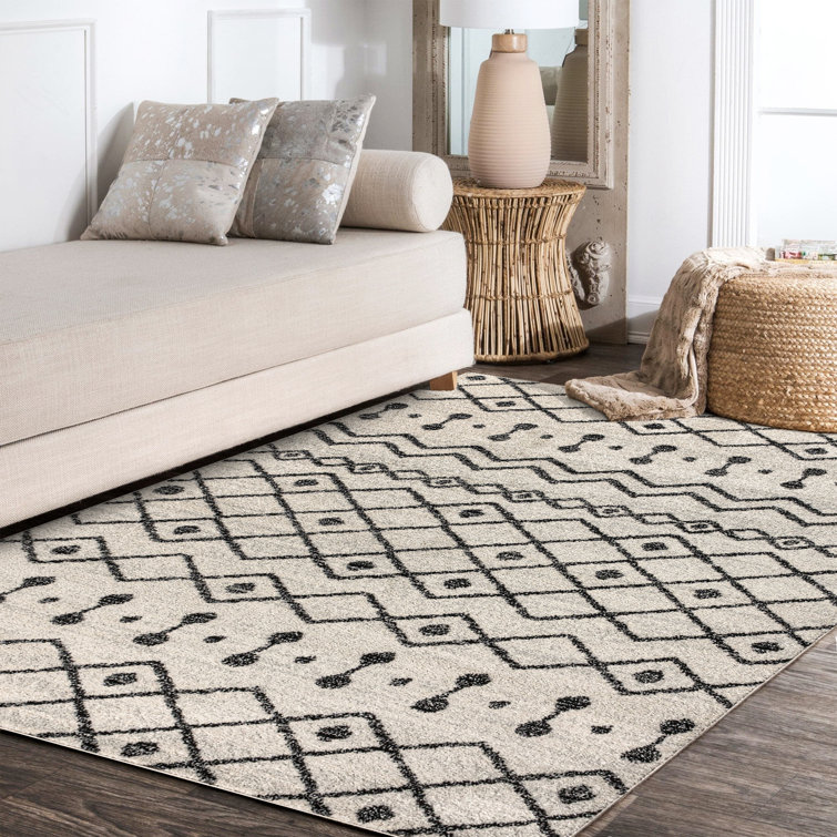 Bousquet Moroccan Beni Souk Cream/Black Rug