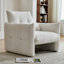 Fauteuil d'appoint confortable avec revêtement en velours effet pluie et soutien lombaire, idéal pour les petits espaces. Structure en bois massif, coussin inclus, décor parfait pour le salon.