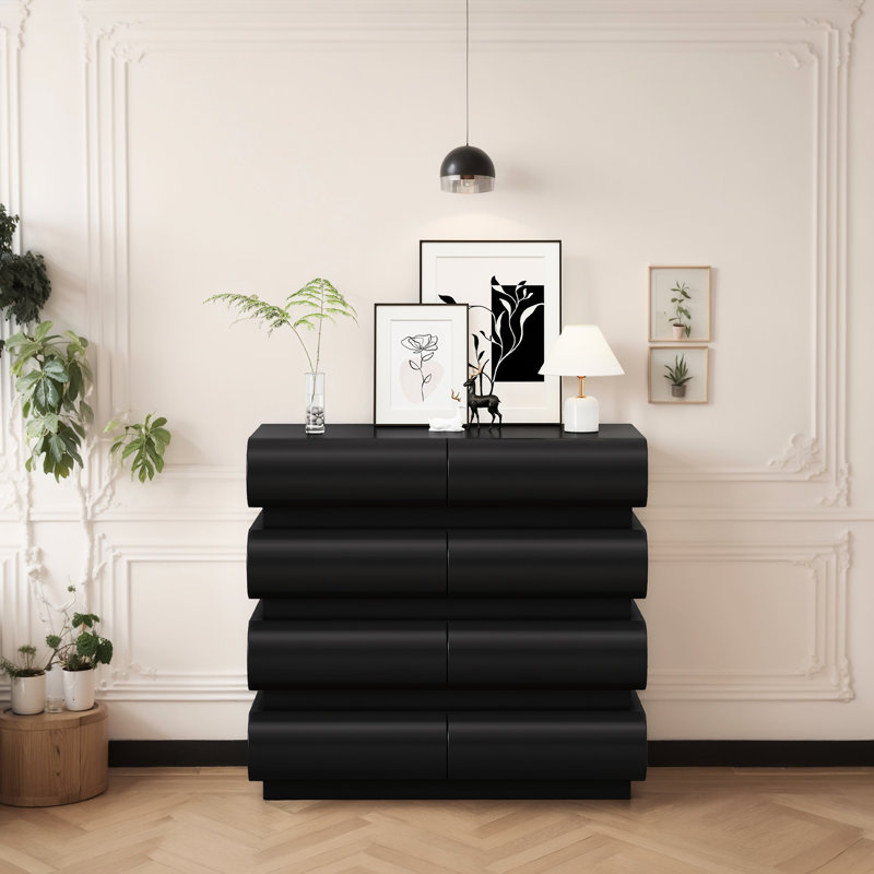 Structure stable à 8 tiroirs pour une commode de rangement sécuritaire dans la chambre à coucher avec tiroirs et une utilisation fiable