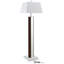 Lampe sur pied 67 pouces Vinny, détails festonnés et miroir, abat-jour blanc à DEL