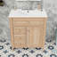 Meuble-lavabo élégant avec lavabo en céramique, charnières à fermeture en douceur, tiroir inclinable et rangement spacieux-234840955-234840957