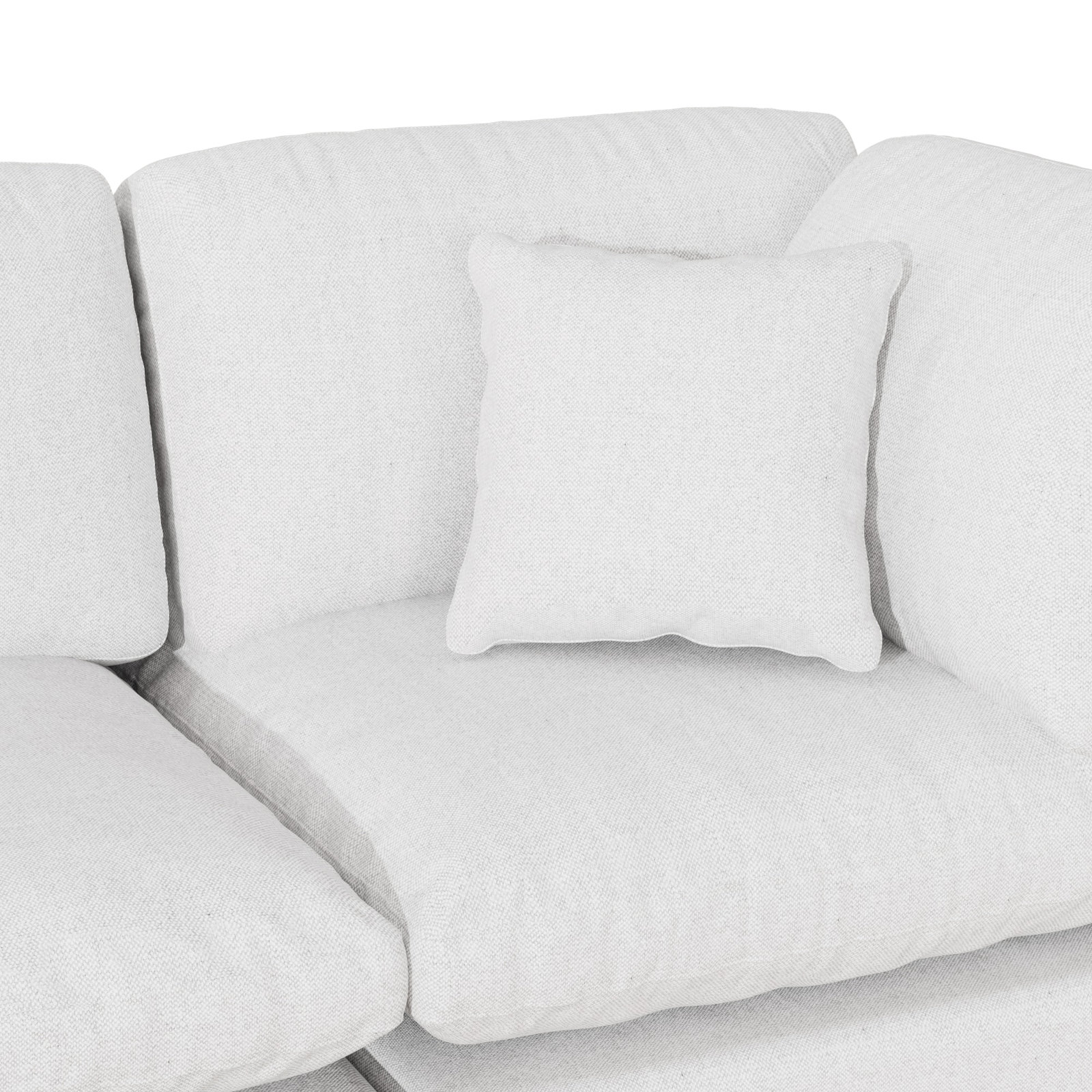 Jossa Modular Sectional, White Chenille