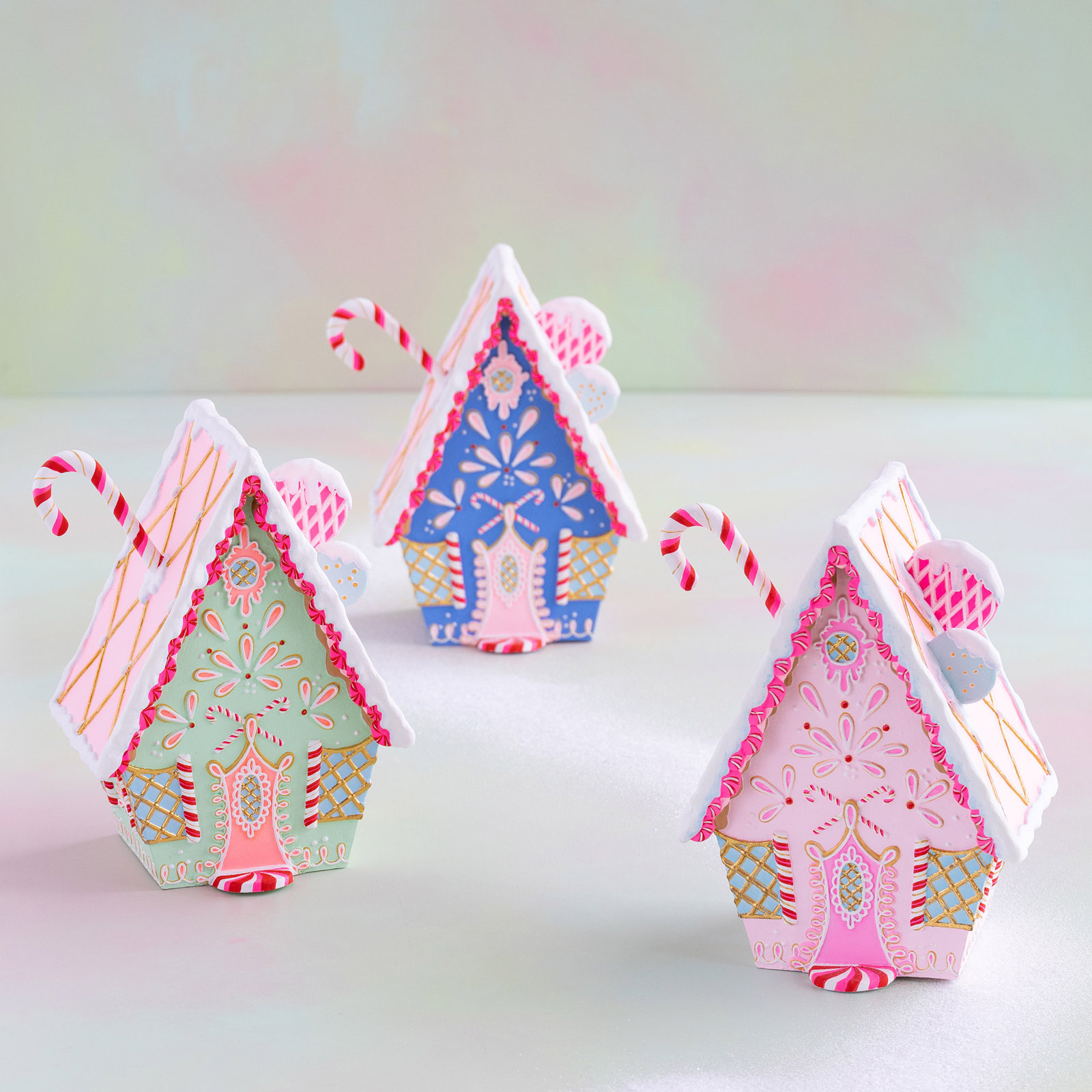 Rainbow Gingerbread House Decor, Blue
