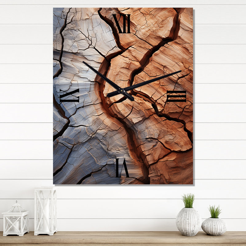 Desert Textures Of The Sand I - Landscape & Nature Wall Clock, 40" H x 30" W x 1" D
