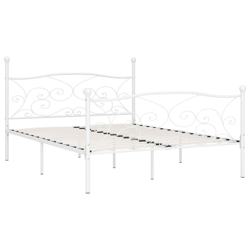 Andreas Solid Wood Bed, white, European Double (140 x 200cm)