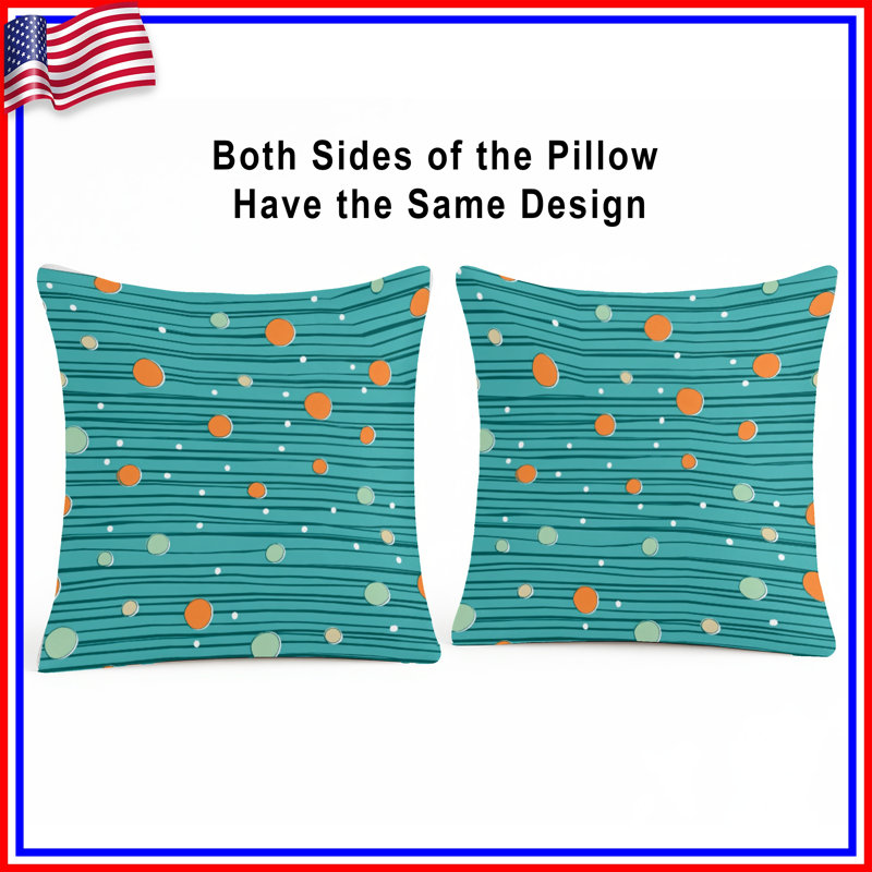 Polka Dots Throw Pillow, Pattern Double Sided Pillows, 26 x 26 inches