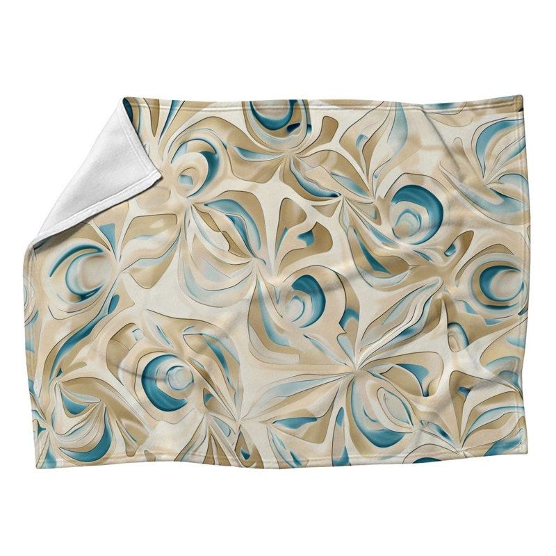 Swirled Petals Cool Machine Printed Throw Blanket, Twin
