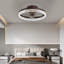 Ventilateur de plafond moderne encastré avec lumière DEL à intensité variable et télécommande, conception sans lame de 19,7 pouces