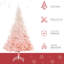 Pink 6ft Christmas Artificial Tree With 800 Tips - No Watering Hassle, Wonderful Holiday Season Dropping, Hassle-