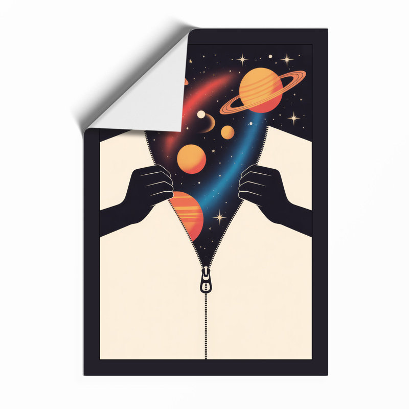Unzipping the Universe Modern - Framed Print, A3 - 42.0 x 29.7 cm, Unframed