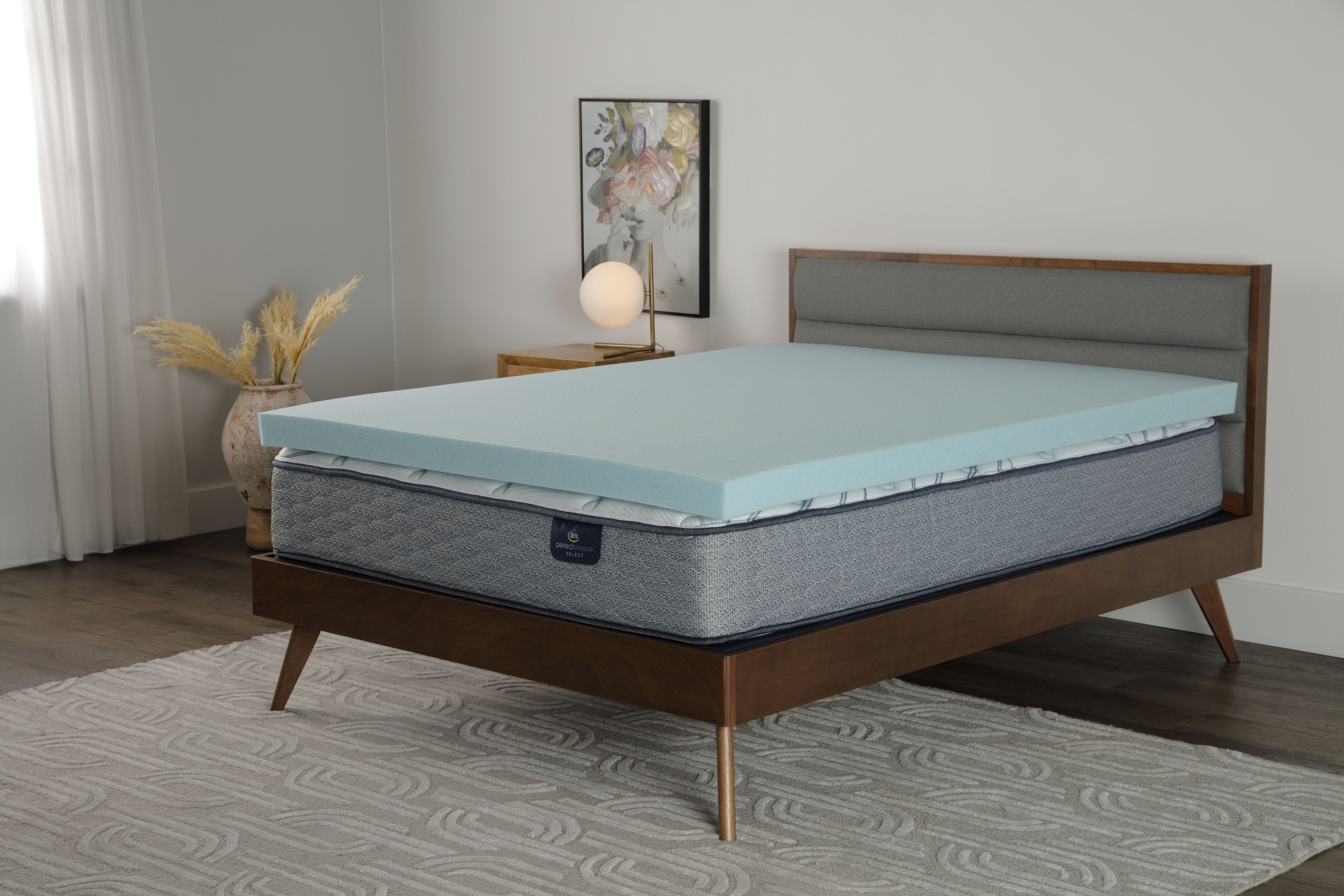 Serta Cooling ThermaGel Memory Foam Mattress Topper \u0026 Reviews | Wayfair, image size:6480x4320