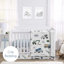 Construction Truck Blue Green Yellow Grey And Black 3 Piece Queen Comforter Set