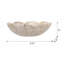D10X3" Cream Marble Bowl With Scalloped Design And Subtle Gold Detailing