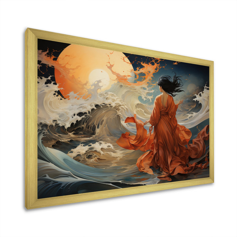 Asian Art Whispering Winds - impression, H 30 po x l 40 po x P 1,5 po, Encadrement doré