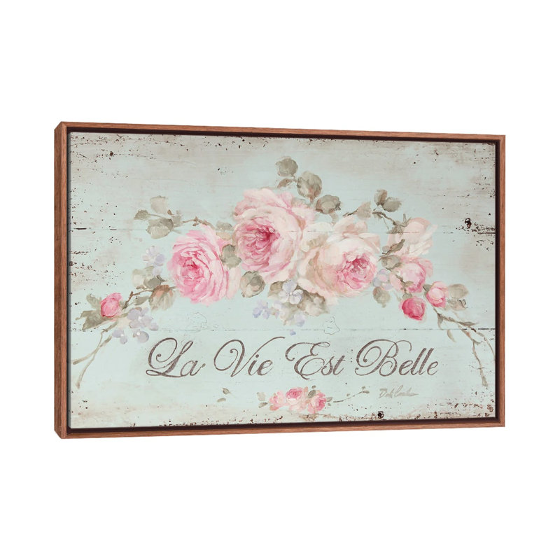 «Life Is Beautiful» par Debi Coules - impression sur papier, H 26 po x l 40 po x p 1,5 po, Toile avec cadre en bois classique