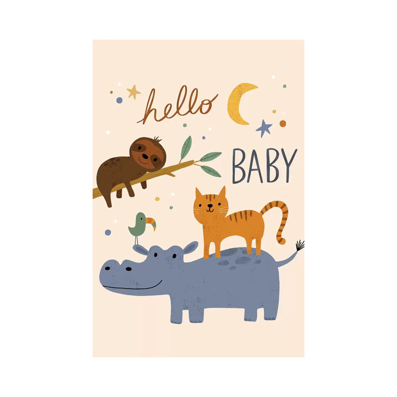 Baby Animal Menagerie VI by Nina Seven - Wrapped Canvas Print, 152.5 cm H x 101.5 cm W