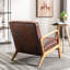 Chaise rembourrée en microfibre de style rétro-2038358724