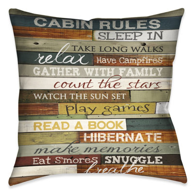 Coussin extérieur Cabin Rules
