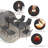 Fairy Nedek 7-Piece Modern Rectangular Sintered Stone Dining Table Set With 6 Grey Faux Leather Chairs-113578673