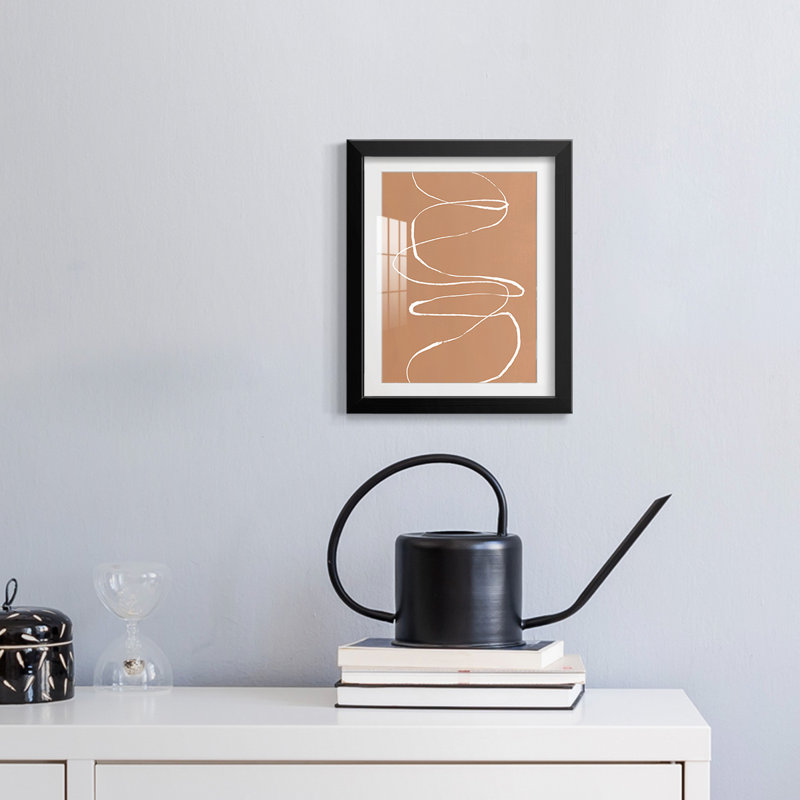 Terracotta Drift I - impression encadrée, H 28,5 po x l 20,5 po, Noir