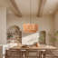 Luminaire suspendu tissé naturel moderne de style nordique Boho pour îlot de cuisine, chambre à coucher, salon