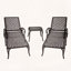 Chaise longue en fonte d'aluminium avec inclinaison à 5 positions et roulettes