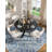 Pedestal Dining Set, 42'' Round Dining Table and Teddy Dining Chair, metal legs.-1099580068-1099580069-1095131718