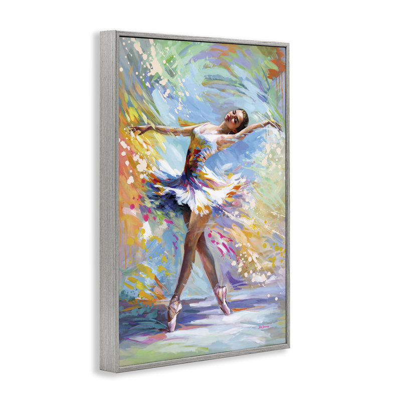  Ballerine sur pastel éclaboussures d'art par Leon Devenice, Estampe numérique Farmhouse, H 30 po x l 20 po