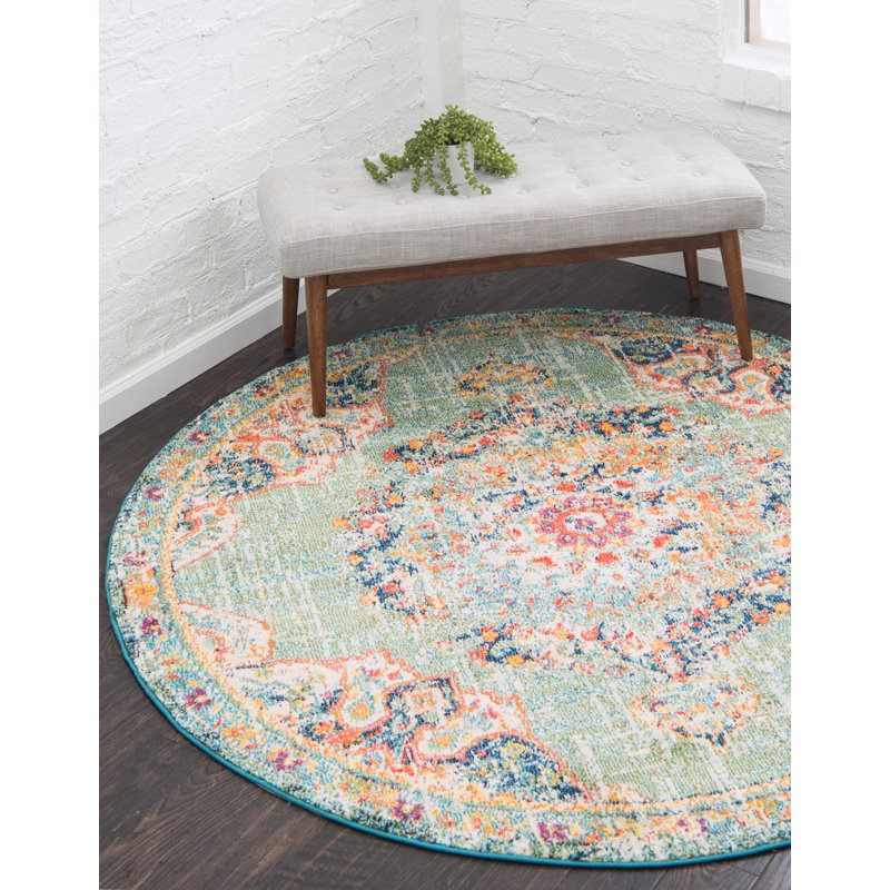 Ernst Green/Orange Rug, Round 183cm