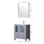 Gris foncé foncé 30 po Meuble-lavabo avec comptoir en céramique blanc, robinet à un trou et miroir mural de 28 po avec une surface de 18,25 po-1841837275