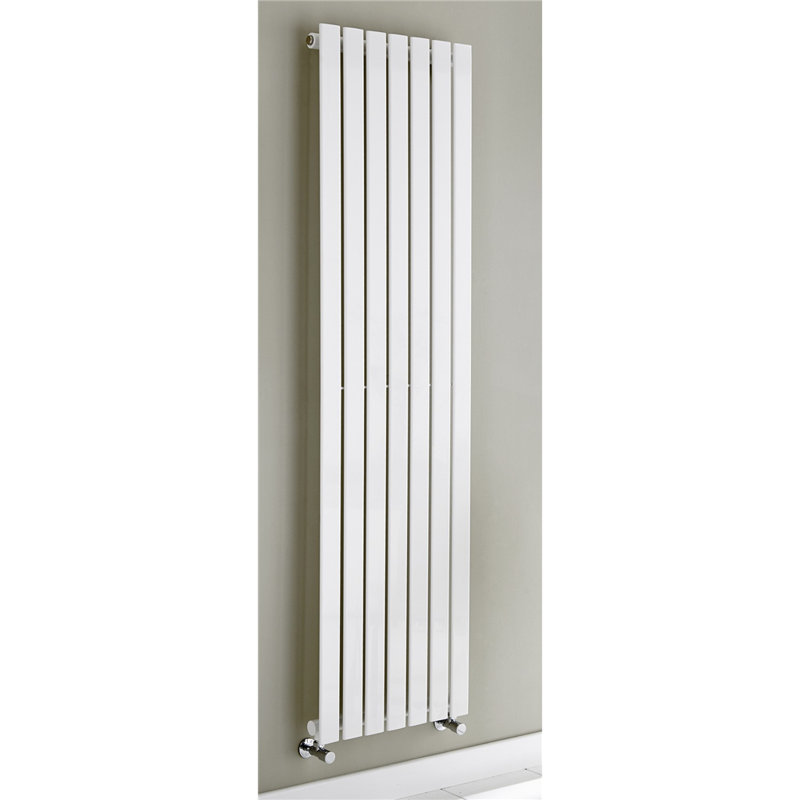 Clifton Vertical Designer Radiator, White, 120cm H  x  41cm W  x  5.2cm D
