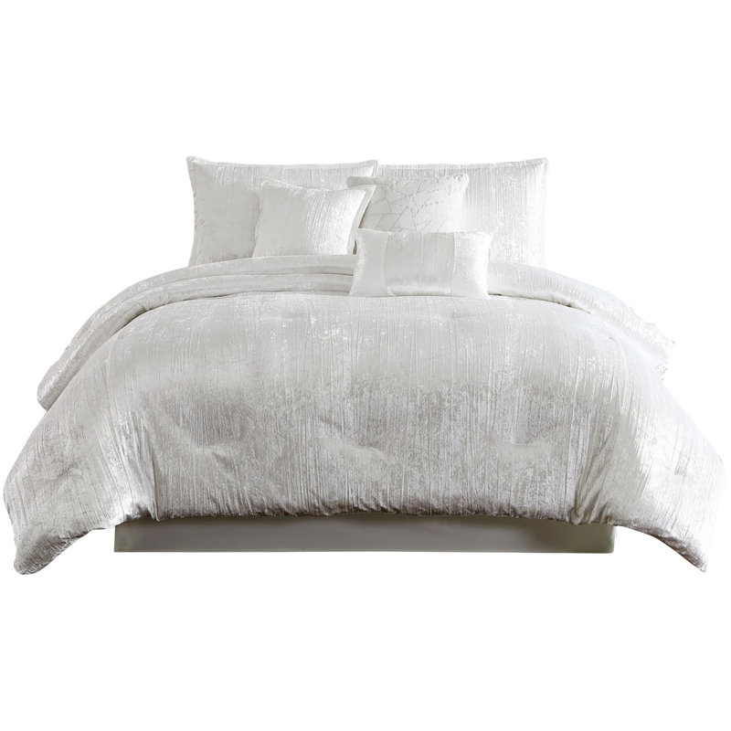 Riverbrook Home Turin Blush, White, King Comforter + 6 Additional Pieces