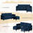 Roshod 73.6" Upholstered Sofa Couch with Ottoman-1477171268