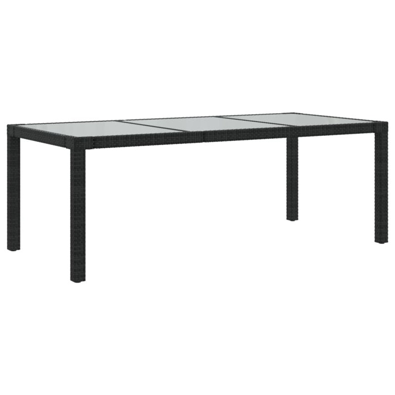 Table de patio en verre trempé 74,8 po vidaXL
