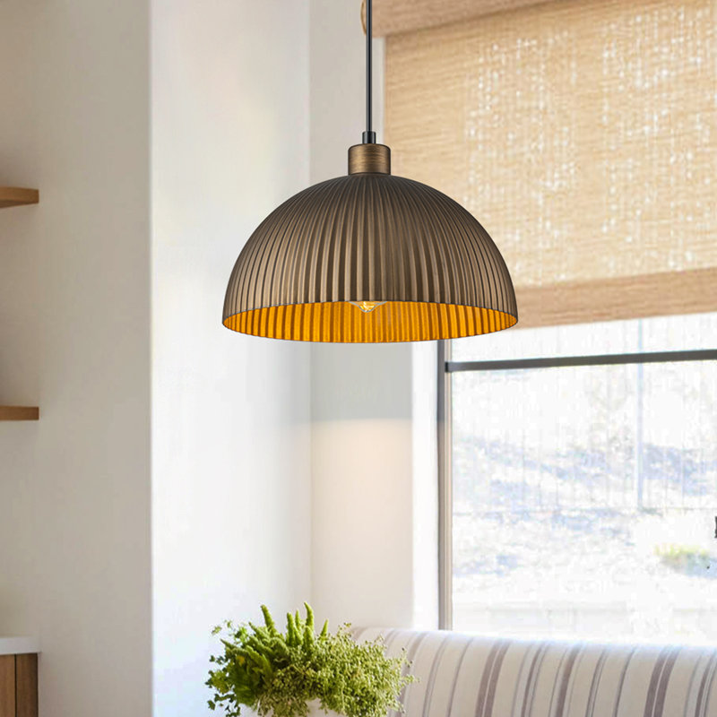 1 - Light Antique Brass Single Pendant