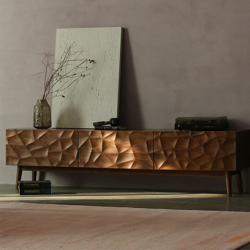 Meuble télé simple et léger de style luxueux et créatif, 70.87"