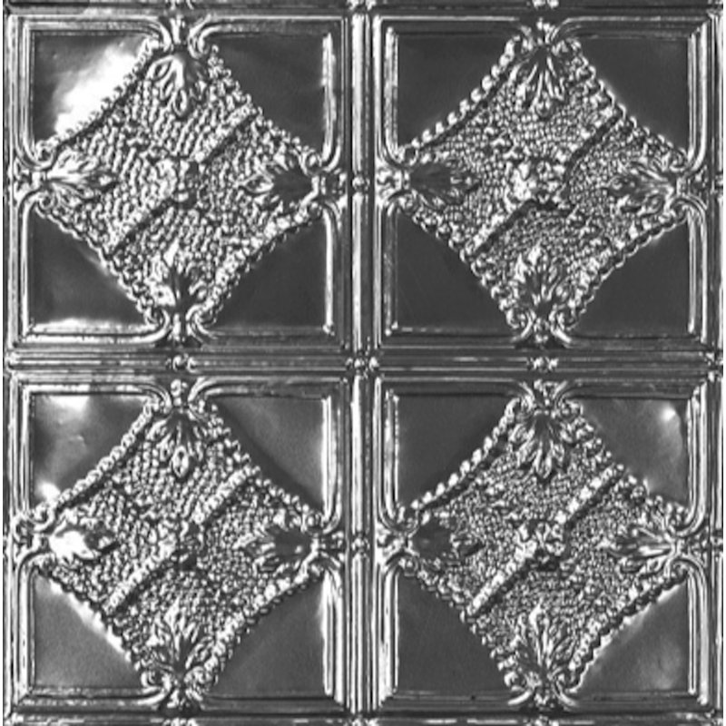 23.75'' L x 23.75'' W Tin Drop-In Ceiling Tile In Silver