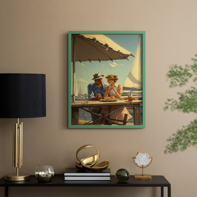 Série NAUTICAL DCxxxix, reproduction encadrée - bois massif