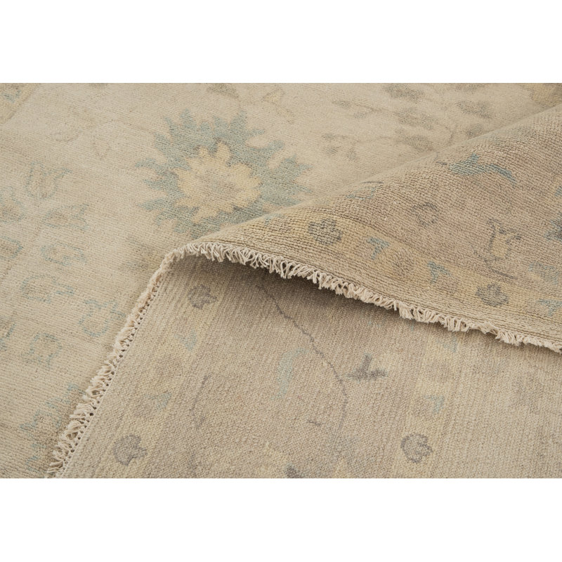 Tapis oriental en laine noué à la main beige, Rectangle de 2 pi x 3 pi