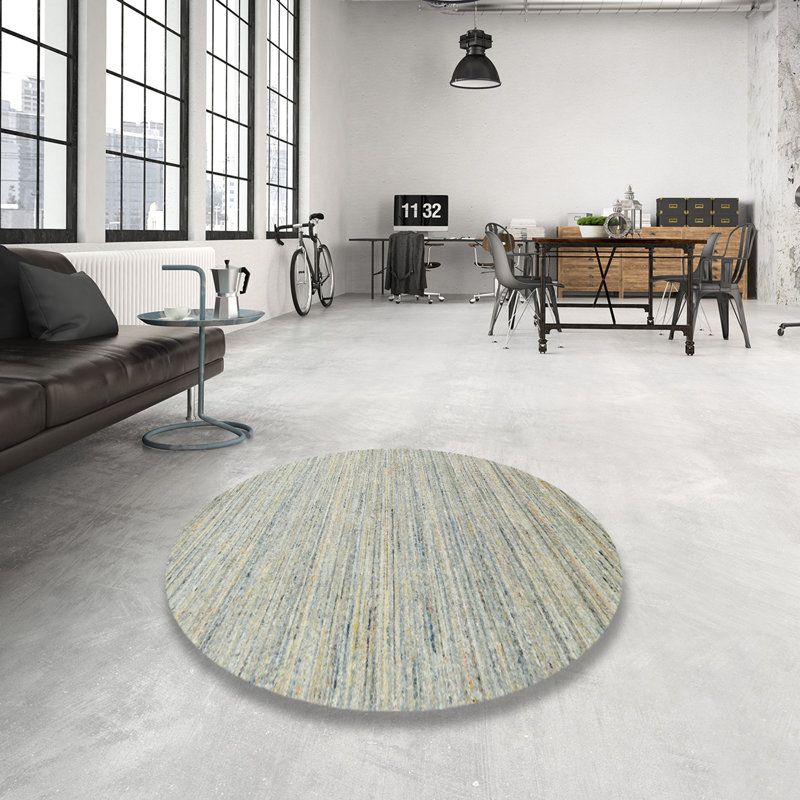 Tapis gris zone contemporaine, Rond 5 pi
