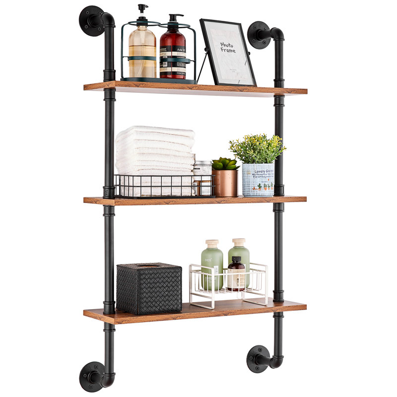 3 Piece Square Wood Floating Shelf