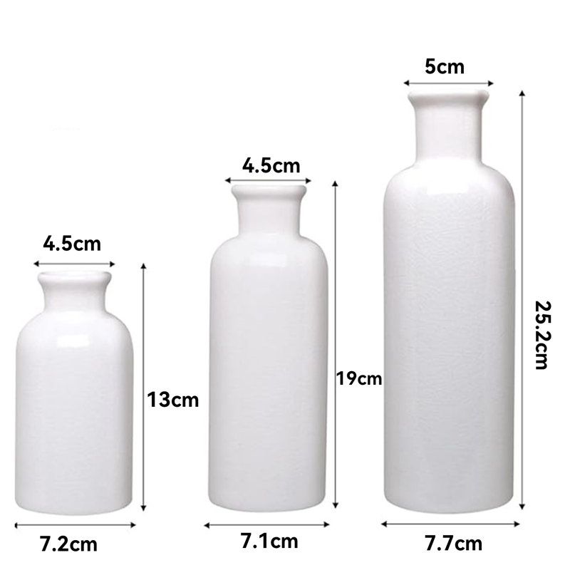 Ceramic / Porcelain Decorative Bottle, White