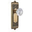 Grandeur Windsor Plate Double Dummy with Versailles Crystal Door Knob-1727334473