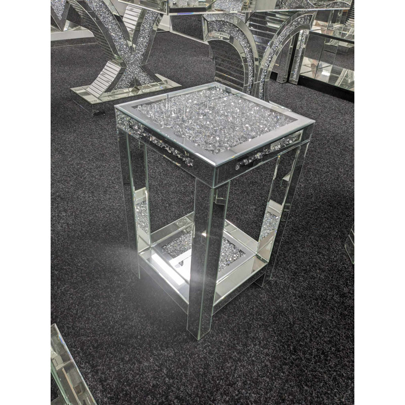 Nova Mirrored 2 tier End Table