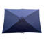 Parasol d'extérieur de 6 pi x 9 pi - imperméable, à manivelle et à bouton-poussoir inclinable, pour la zone de construction de la piscine de jardin, bleu marine-257118228