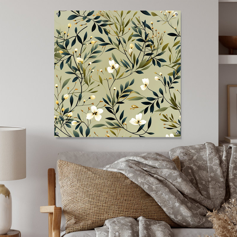 Art mural en acrylique Watchet III - Plantes, H 36 po x l 36 po