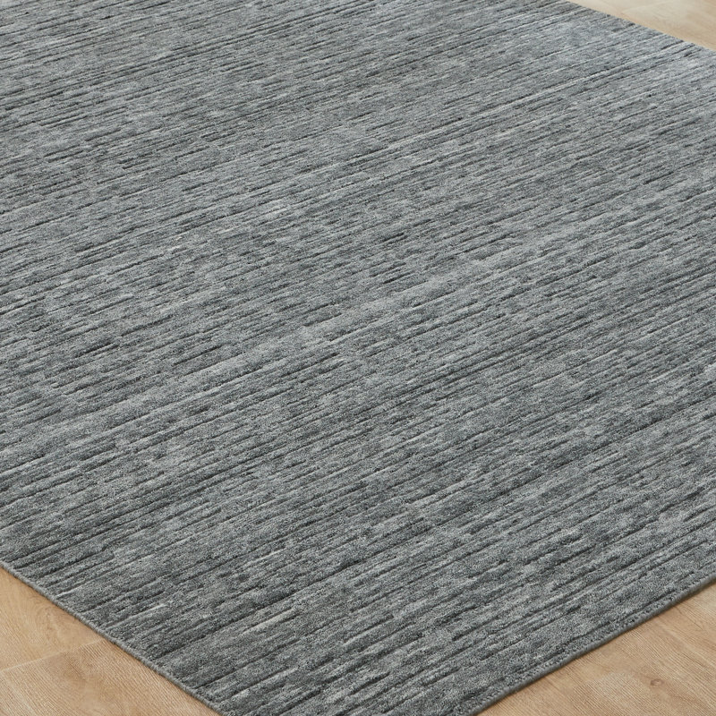 Luxe Wool Area Rug, Silver/Gray, Rectangle 8'6" x 11'6"